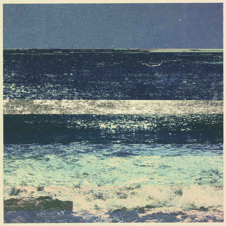 Morning Falling 572, a Midjourney study of the Southern California ocean imagined in 2050