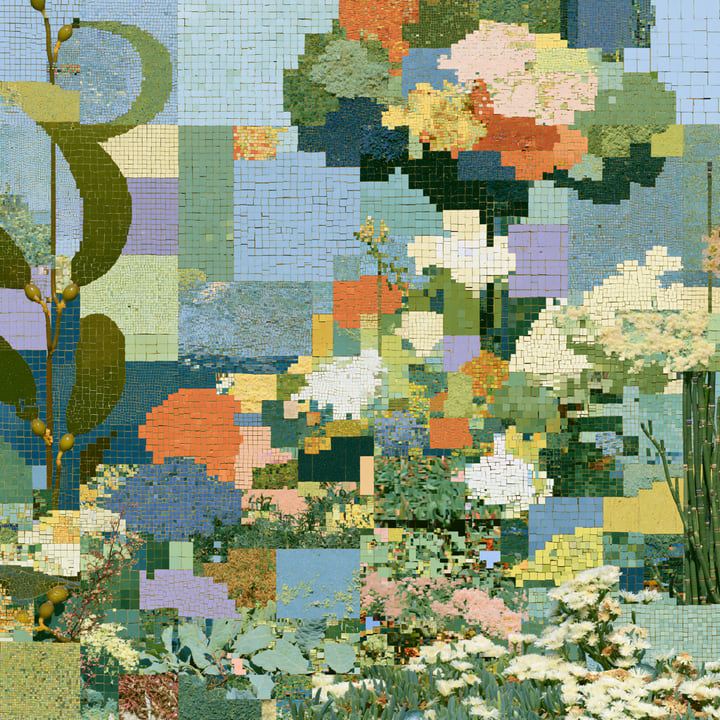 Morning Falling 568, a Midjourney study of the Southern California ocean imagined in 2050