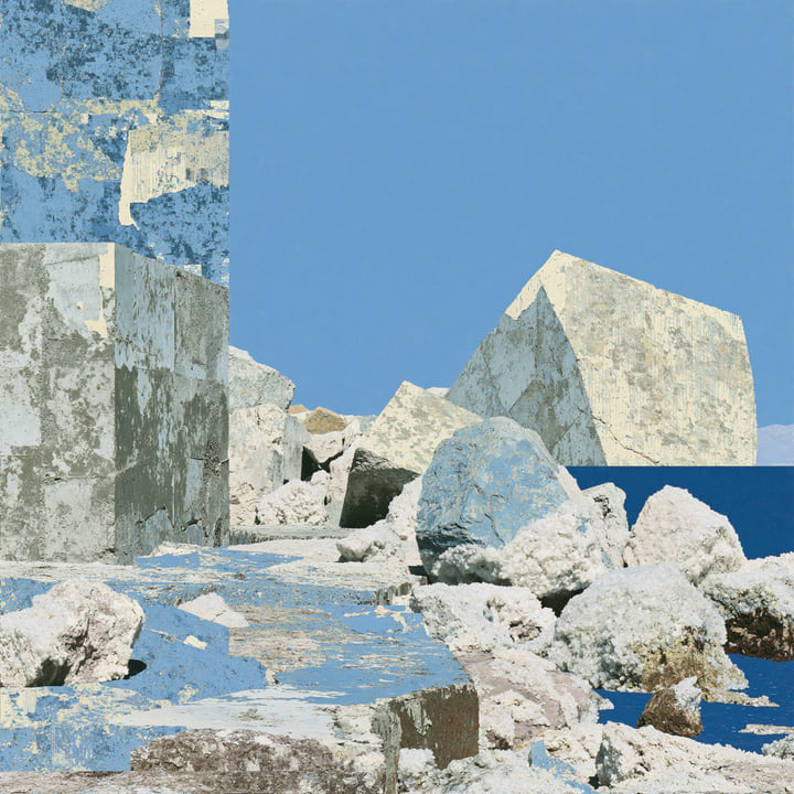 Morning Falling 544, a Midjourney study of the Southern California ocean imagined in 2050